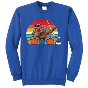 Funny Thanksgiving Hockey Player Team Dabbing Turkey Day Gift Sweatshirt