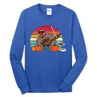 Funny Thanksgiving Hockey Player Team Dabbing Turkey Day Gift Tall Long Sleeve T-Shirt