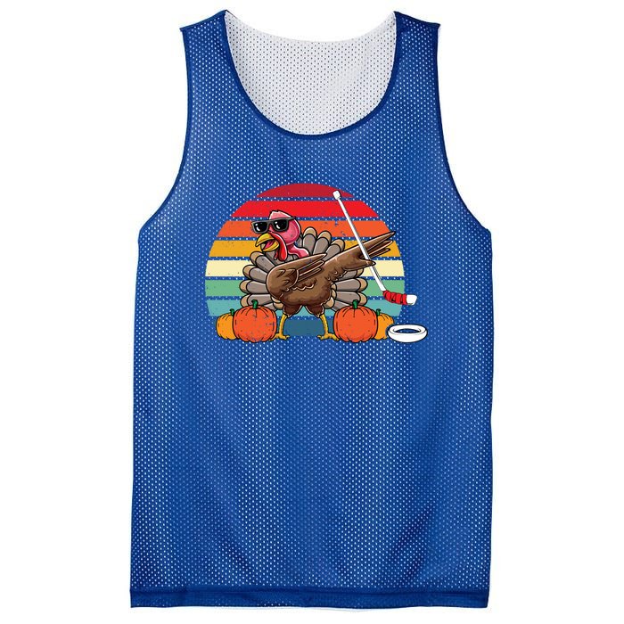 Funny Thanksgiving Hockey Player Team Dabbing Turkey Day Gift Mesh Reversible Basketball Jersey Tank