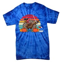 Funny Thanksgiving Hockey Player Team Dabbing Turkey Day Gift Tie-Dye T-Shirt