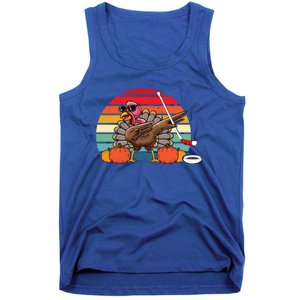 Funny Thanksgiving Hockey Player Team Dabbing Turkey Day Gift Tank Top