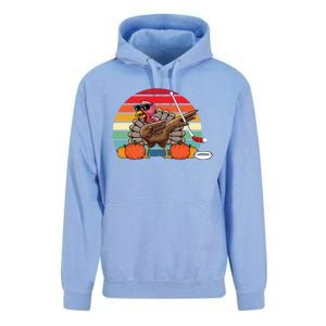 Funny Thanksgiving Hockey Player Team Dabbing Turkey Day Gift Unisex Surf Hoodie