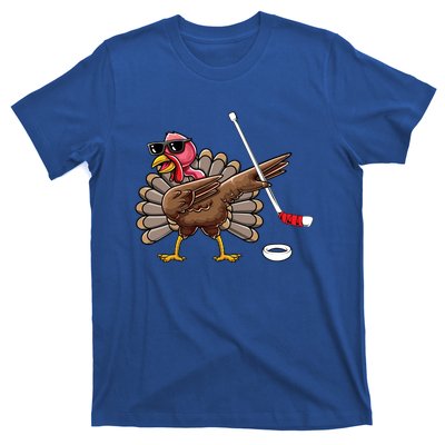 Funny Thanksgiving Hockey Player Team Dabbing Turkey Day Cute Gift T-Shirt