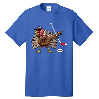 Funny Thanksgiving Hockey Player Team Dabbing Turkey Day Cute Gift Tall T-Shirt