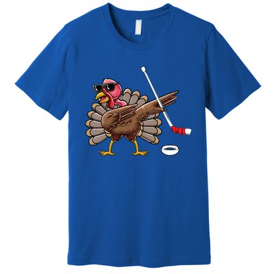 Funny Thanksgiving Hockey Player Team Dabbing Turkey Day Cute Gift Premium T-Shirt