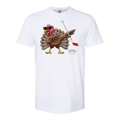 Funny Thanksgiving Hockey Player Team Dabbing Turkey Day Cute Gift Softstyle® CVC T-Shirt