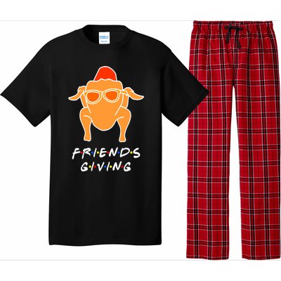 Funny Turkey Happy Friendsgiving Gift For Friends Cute Gift Pajama Set