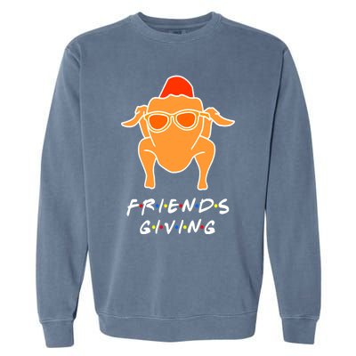 Funny Turkey Happy Friendsgiving Gift For Friends Cute Gift Garment-Dyed Sweatshirt