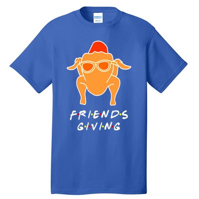 Funny Turkey Happy Friendsgiving Gift For Friends Cute Gift Tall T-Shirt