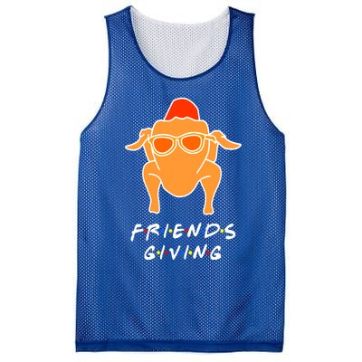 Funny Turkey Happy Friendsgiving Gift For Friends Cute Gift Mesh Reversible Basketball Jersey Tank