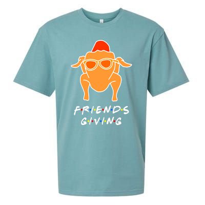 Funny Turkey Happy Friendsgiving Gift For Friends Cute Gift Sueded Cloud Jersey T-Shirt