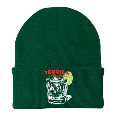 Funny Tequila Helps Skull Margarita Knit Cap Winter Beanie