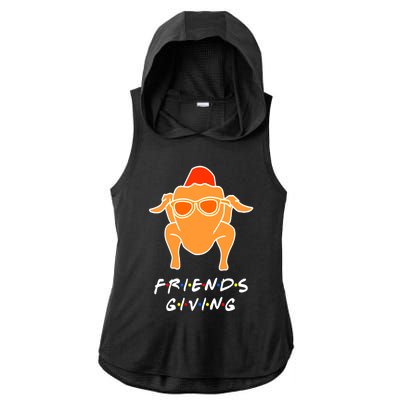 Funny Turkey Happy Friendsgiving Gift For Friends Funny Gift Ladies PosiCharge Tri-Blend Wicking Draft Hoodie Tank