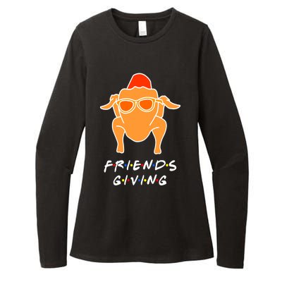 Funny Turkey Happy Friendsgiving Gift For Friends Funny Gift Womens CVC Long Sleeve Shirt