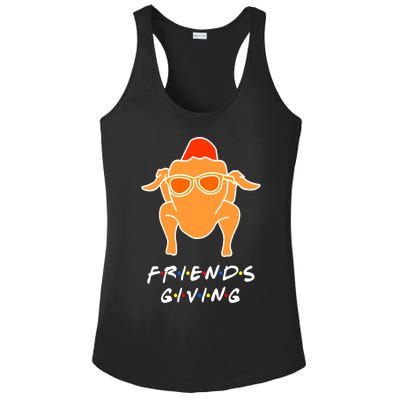 Funny Turkey Happy Friendsgiving Gift For Friends Funny Gift Ladies PosiCharge Competitor Racerback Tank