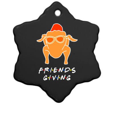 Funny Turkey Happy Friendsgiving Gift For Friends Funny Gift Ceramic Star Ornament