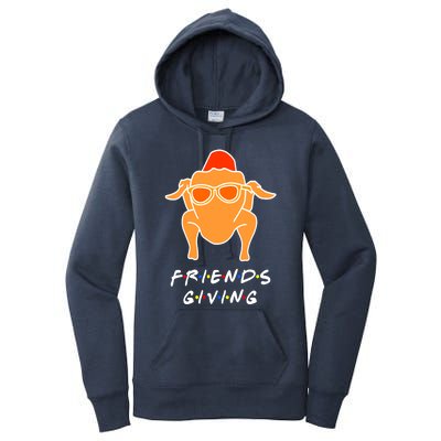 Funny Turkey Happy Friendsgiving Gift For Friends Funny Gift Women's Pullover Hoodie