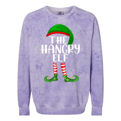 Funny The Hangry Elf Matching Family Christmas Gift Colorblast Crewneck Sweatshirt