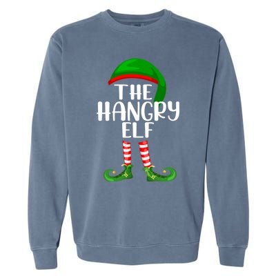 Funny The Hangry Elf Matching Family Christmas Gift Garment-Dyed Sweatshirt