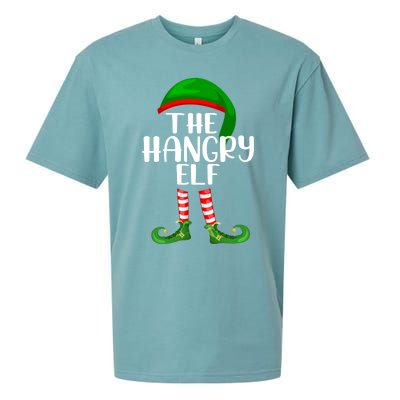 Funny The Hangry Elf Matching Family Christmas Gift Sueded Cloud Jersey T-Shirt