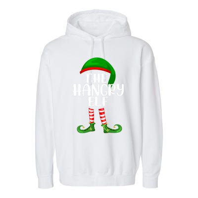 Funny The Hangry Elf Matching Family Christmas Gift Garment-Dyed Fleece Hoodie