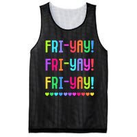 Friyay Teacher Happy Friyay Friday Mesh Reversible Basketball Jersey Tank