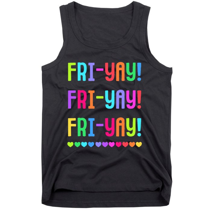 Friyay Teacher Happy Friyay Friday Tank Top