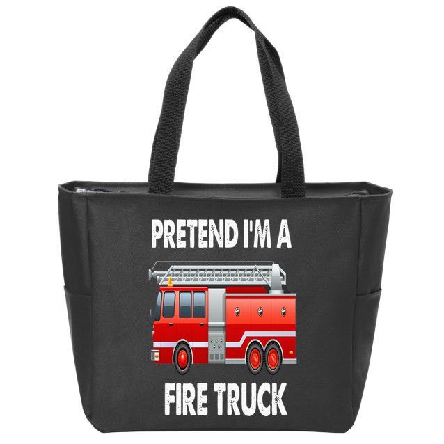 Fire Truck Halloween Costume Pretend I'm A Fire Truck Zip Tote Bag