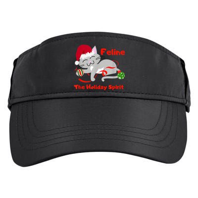 Feline The Holiday Spirit Christmas Kitty Cat Cute Gift Adult Drive Performance Visor