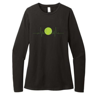 Funny Tennis Heartbeat Art For Tennis Player Men Women Womens CVC Long Sleeve Shirt