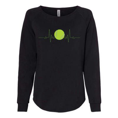 Funny Tennis Heartbeat Art For Tennis Player Men Women Womens California Wash Sweatshirt