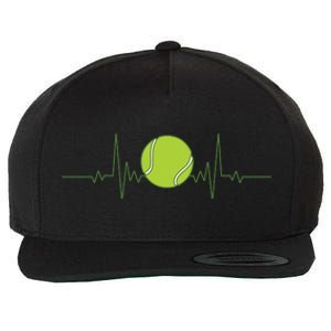 Funny Tennis Heartbeat Art For Tennis Player Men Women Wool Snapback Cap