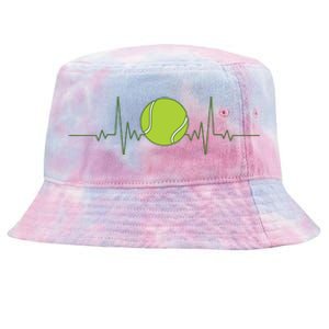 Funny Tennis Heartbeat Art For Tennis Player Men Women Tie-Dyed Bucket Hat