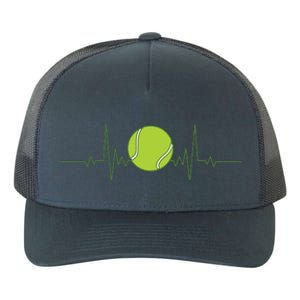 Funny Tennis Heartbeat Art For Tennis Player Men Women Yupoong Adult 5-Panel Trucker Hat