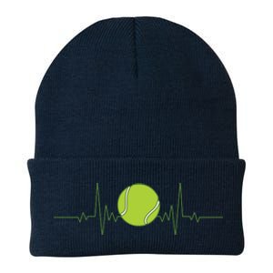 Funny Tennis Heartbeat Art For Tennis Player Men Women Knit Cap Winter Beanie