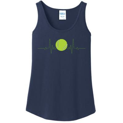 Funny Tennis Heartbeat Art For Tennis Player Men Women Ladies Essential Tank