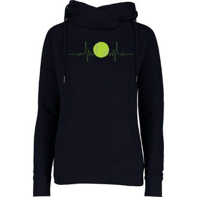 Funny Tennis Heartbeat Art For Tennis Player Men Women Womens Funnel Neck Pullover Hood