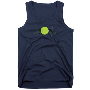 Funny Tennis Heartbeat Art For Tennis Player Men Women Tank Top