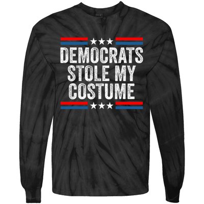 Funny Trump Halloween Costume Democrats Stole My Costume Tie-Dye Long Sleeve Shirt