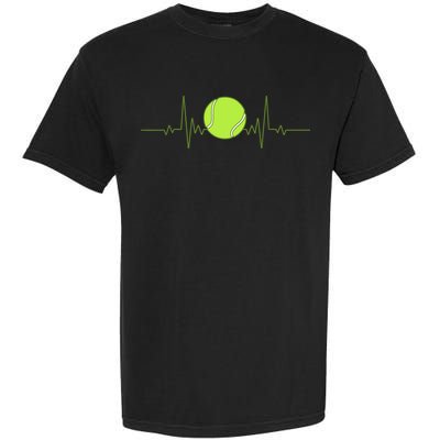 Funny Tennis Heartbeat Art Gift For Tennis Player Men Women Kids Gift Garment-Dyed Heavyweight T-Shirt