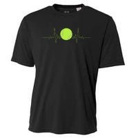 Funny Tennis Heartbeat Art Gift For Tennis Player Men Women Kids Gift Cooling Performance Crew T-Shirt