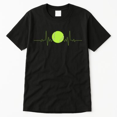 Funny Tennis Heartbeat Art Gift For Tennis Player Men Women Kids Gift Tall T-Shirt