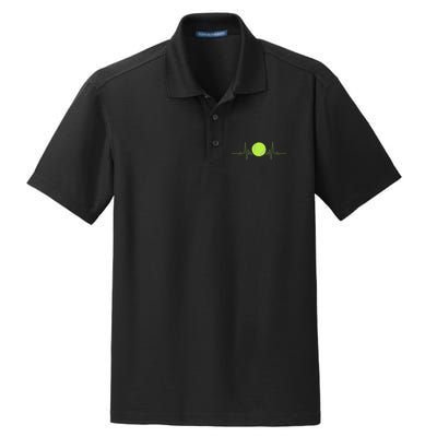 Funny Tennis Heartbeat Art Gift For Tennis Player Men Women Kids Gift Dry Zone Grid Polo