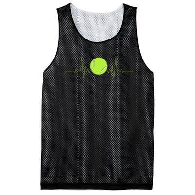 Funny Tennis Heartbeat Art Gift For Tennis Player Men Women Kids Gift Mesh Reversible Basketball Jersey Tank