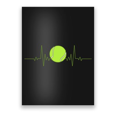 Funny Tennis Heartbeat Art Gift For Tennis Player Men Women Kids Gift Poster