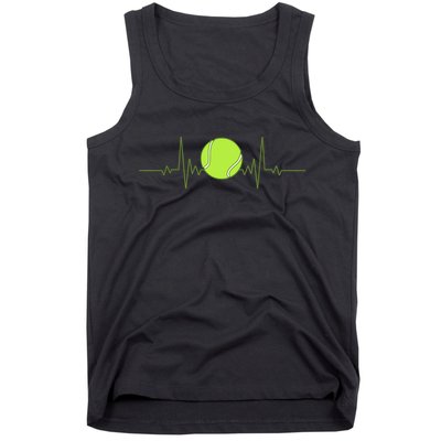 Funny Tennis Heartbeat Art Gift For Tennis Player Men Women Kids Gift Tank Top