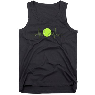 Funny Tennis Heartbeat Art Gift For Tennis Player Men Women Kids Gift Tank Top