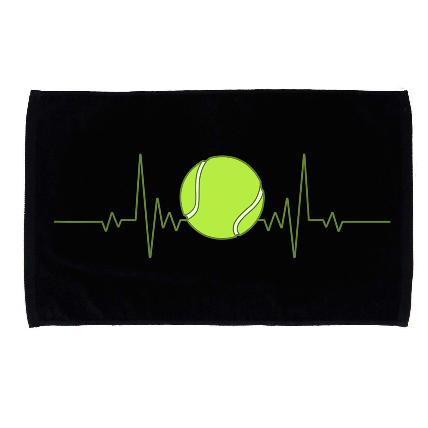 Funny Tennis Heartbeat Art Gift For Tennis Player Men Women Kids Gift Microfiber Hand Towel