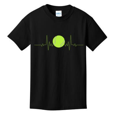 Funny Tennis Heartbeat Art Gift For Tennis Player Men Women Kids Gift Kids T-Shirt