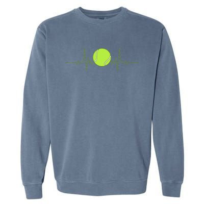 Funny Tennis Heartbeat Art Gift For Tennis Player Men Women Kids Gift Garment-Dyed Sweatshirt